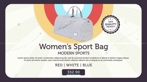 Videohive Minimal Retro Shopping Product Promo template preview