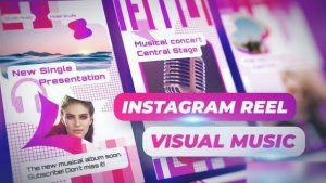 Videohive Instagram Reel Visual Music Openers template preview