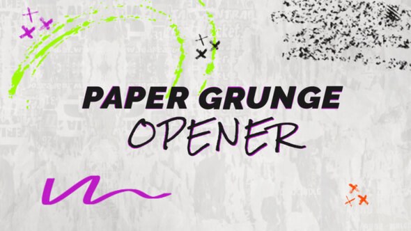 Videohive Paper Grunge Opener 53678340 Openers template preview