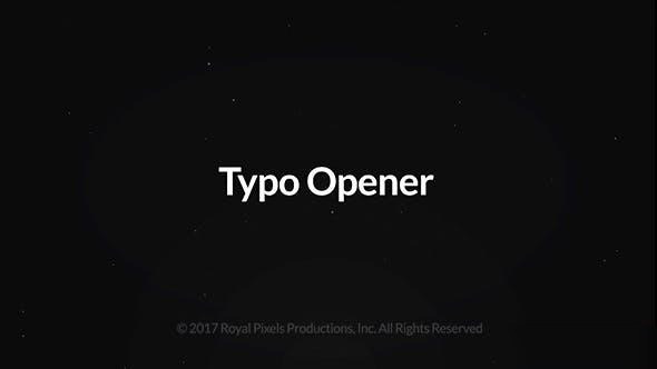 Videohive Typography Opener 20022932 Openers template preview