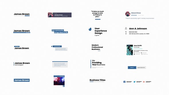 Videohive 20 Classic Corporate Titles Titles template preview