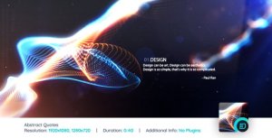 Abstract Quotes Video Displays template preview