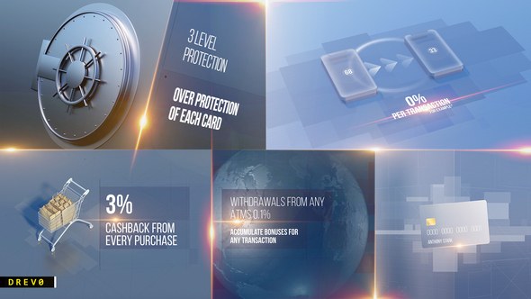 Videohive Online Bank Service/ Debit Credit Card/ Safe Deposit/ Big Money/ APP/ Transactions/ World Economy/ I Product Promo template preview