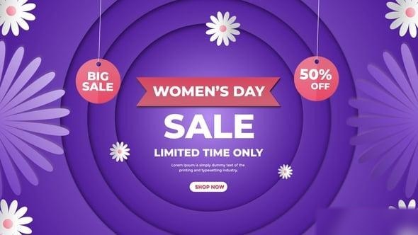 Videohive Womens Day Sale Intro Logo Stings template preview