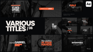 Videohive Various Titles 36 Titles template preview