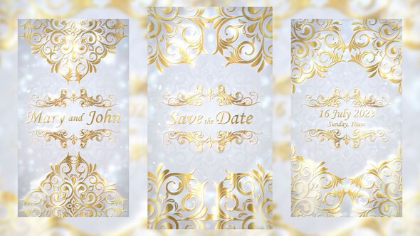 Videohive Luxury Wedding Invitation Card Titles template preview