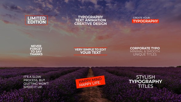 Videohive Typography Titles Text | After Effects 46652072 Titles template preview