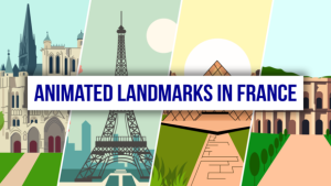 Videohive Animated Landmarks In France Infographics template preview