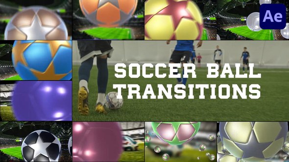 Videohive Soccer Ball Transitions for After Effects Elements template preview