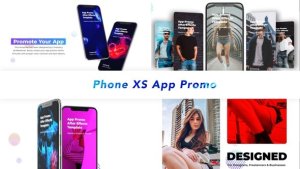 App Promo Video Displays template preview