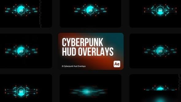 Videohive Cyberpunk HUD Overlays for After Effects