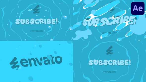 Videohive Pool Party Sea Style Logo for After Effects Logo Stings template preview