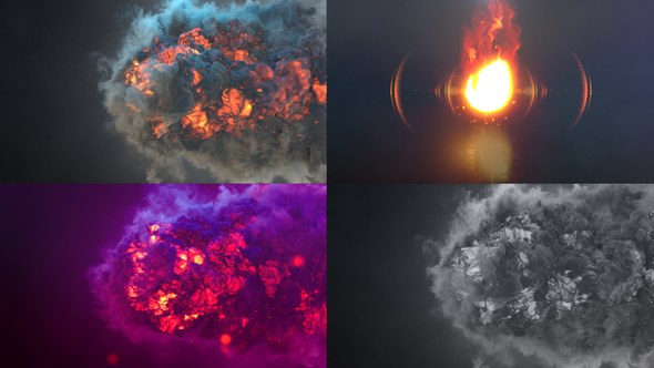 Videohive Fire Blast Logo Intro Logo Stings template preview