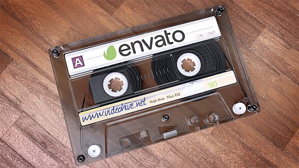 Videohive Retro Audio Cassette Tape Elements template preview