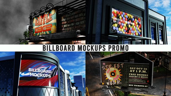 Billboard Mockups | MOGRT Premiere Pro template preview