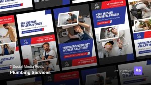 Videohive Social Media Reels - Plumbing Services After Effects Template Product Promo template preview