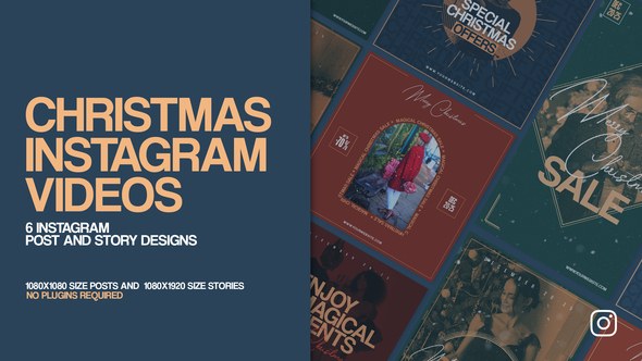 Videohive Merry Christmas Instagram Promo Post And Story 40748452 Product Promo template preview