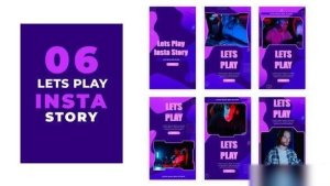 Videohive Lets Play Music Instagram Stories Pack Elements template preview