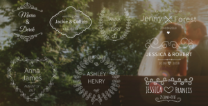 Wedding Titles Video Displays template preview