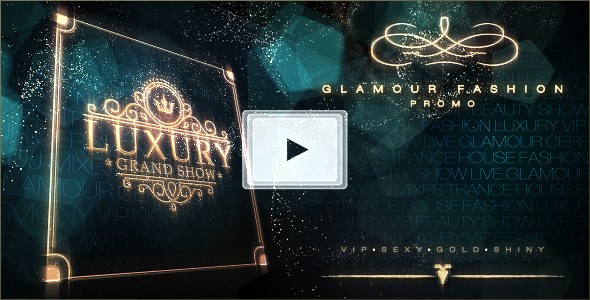Videohive Luxury Grand Show | Glamour Golden Promo Video Displays template preview