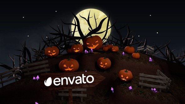 Videohive Halloween Pumpkin Lantern Farm Logo Stings template preview