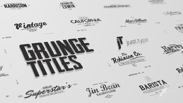 Videohive Just Type | Grunge Titles Titles template preview
