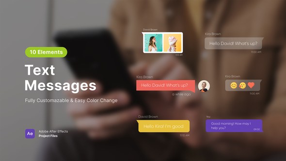 Videohive Text Messages 59252147 Elements template preview