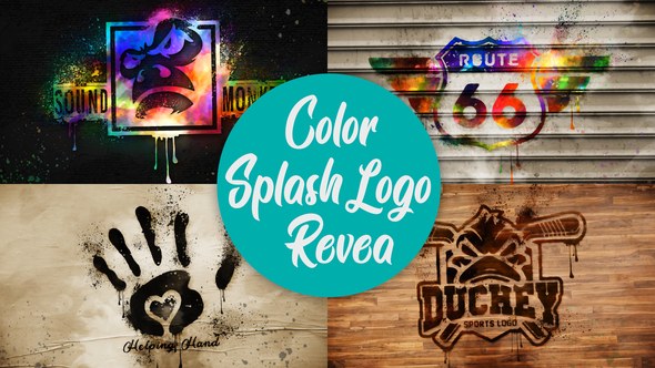 Videohive Color Splash Logo Reveal 35637850 Logo Stings template preview