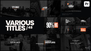 Various Titles 48 Premiere Pro template preview