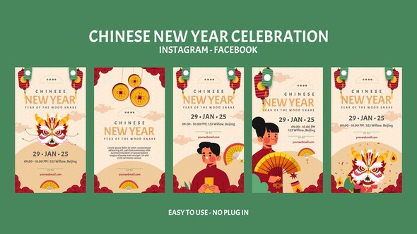 Videohive Chinese New Year Instagram Stories Openers template preview