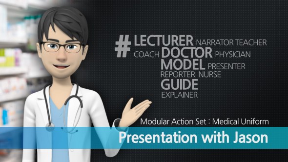 Presentation With Jason: Medical Uniform Video Displays template preview