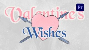 Valentine’s Day Wishes Opener Premiere Pro template preview