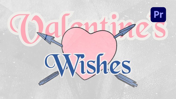 Valentine’s Day Wishes Opener Premiere Pro template preview