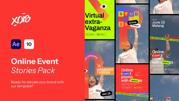 Videohive Online Event Promo Stories Pack Openers template preview