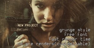 Videohive Grunge Slides - Cinematic Trailer Video Displays template preview