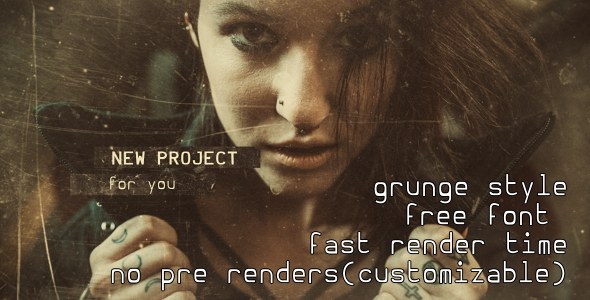 Videohive Grunge Slides - Cinematic Trailer Video Displays template preview