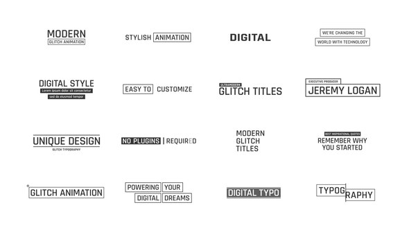 Videohive Digital Glitch Titles 25393948 Titles template preview