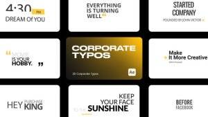 Videohive Corporate Typo 01 for After Effects Titles template preview