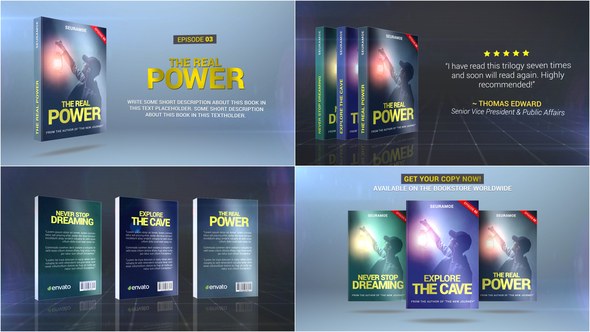 Videohive The Trilogy Book Product Promo template preview