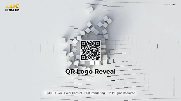 Videohive QR Logo Reveal Logo Stings template preview