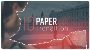 Torn Paper Transitions V2 Premiere Pro template preview