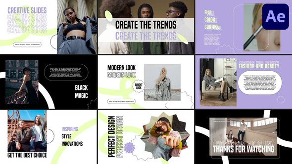 Videohive Fashion Creative Scenes for After Effects Openers template preview
