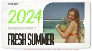Videohive Fresh Summer Intro Video Displays template preview