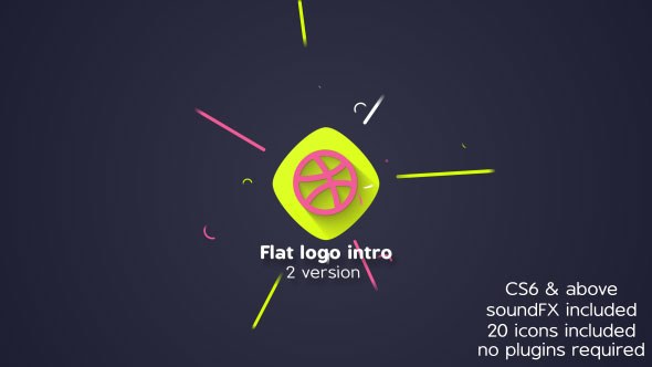 Videohive Flat logo intro 20655869 Logo Stings template preview