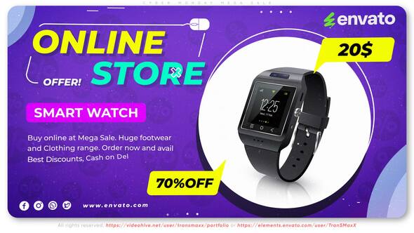 Videohive Cyber Monday - Mega Sale Product Promo template preview