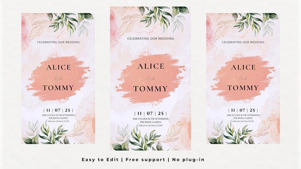 Videohive Vertical Wedding Intro 60860070 Video Displays template preview
