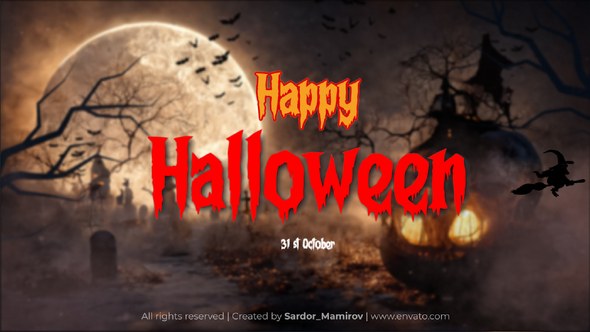 Videohive Happy Halloween Intro 2025 Openers template preview