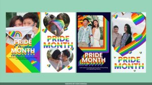 Pride Month Instagram Stories | Colorful Social Media Pack Video Displays template preview
