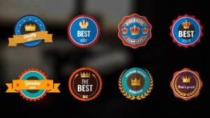 Videohive 8 Badges Titles template preview