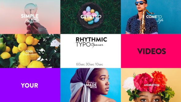Videohive Rhythmic Typo Opener Openers template preview